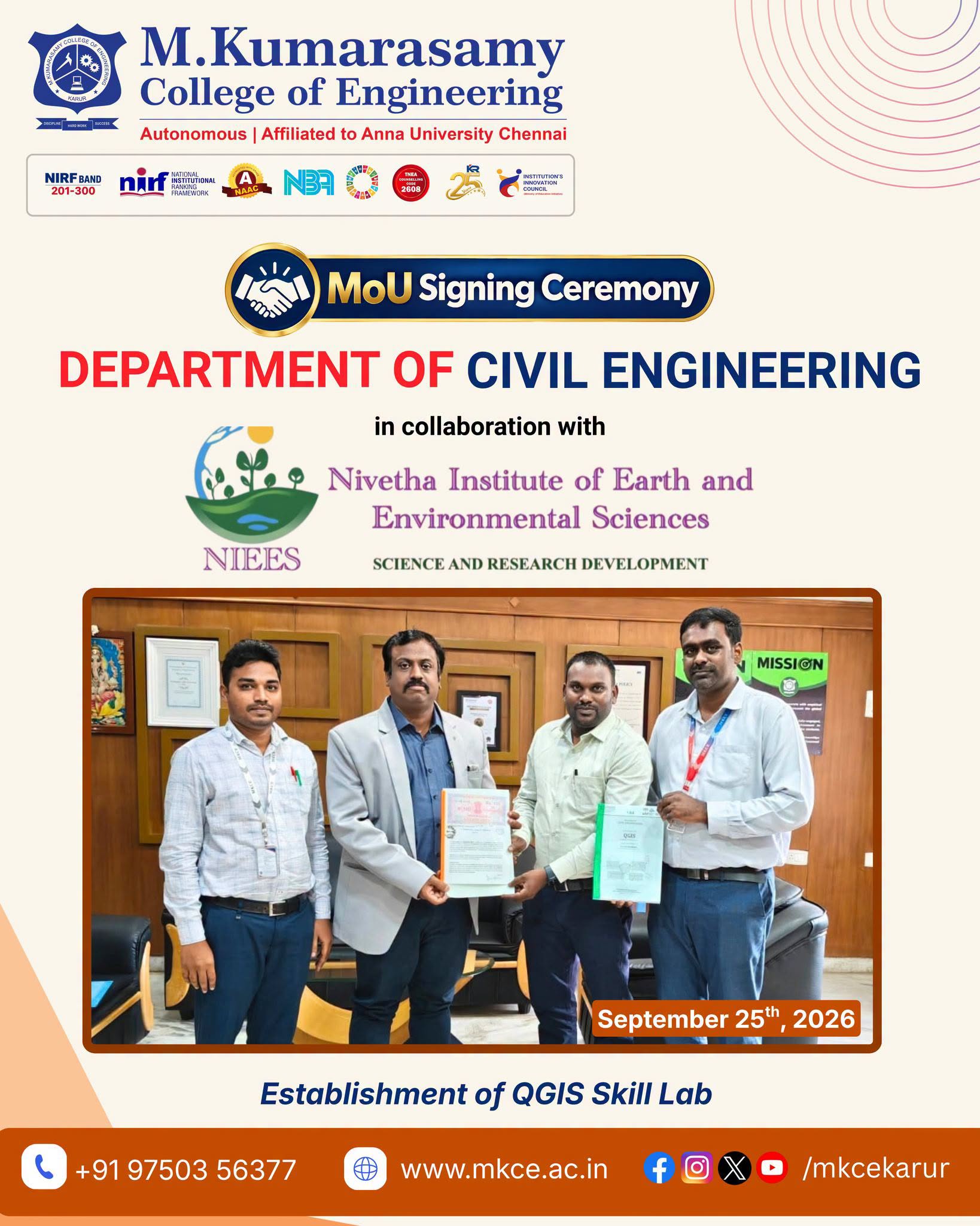 MoU Signing Ceremony | QGIS Skill Lab